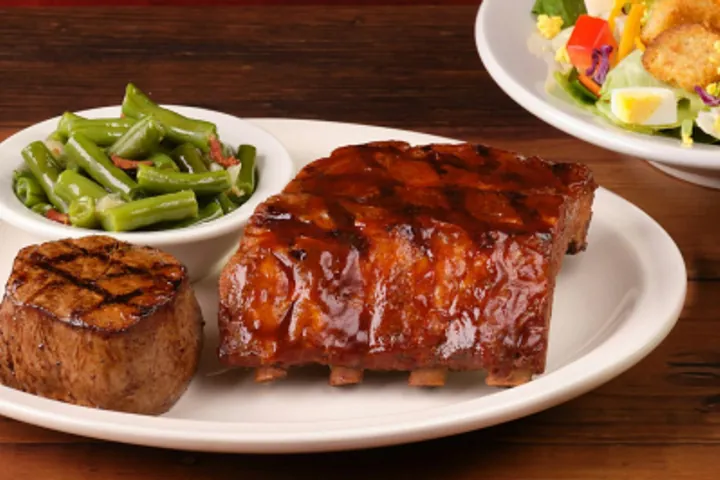 Texas Roadhouse Filet 6oz & Ribs with price