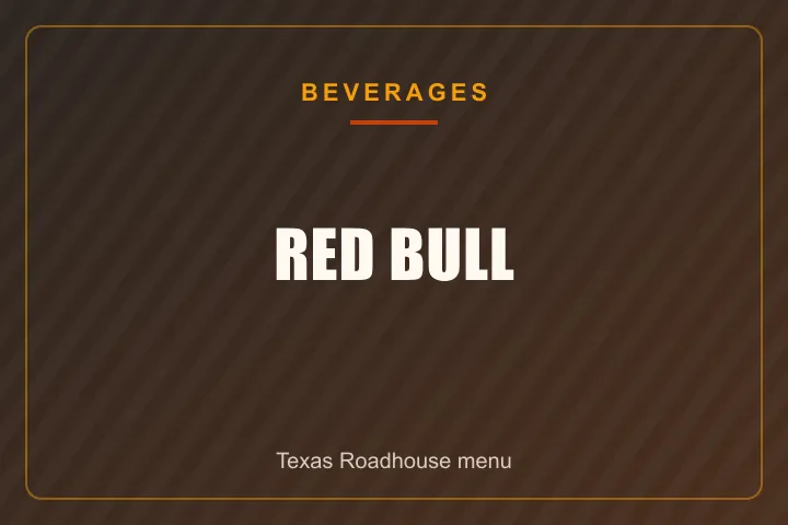 Texas Roadhouse Red Bull with price