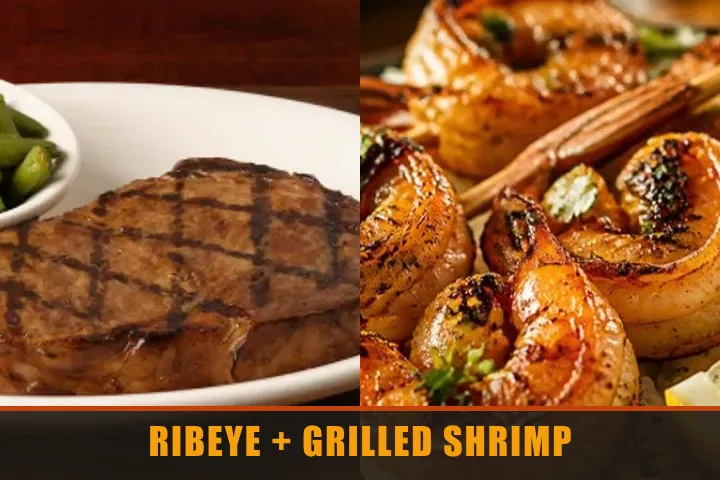 Texas Roadhouse Ribeye & Grilled Shrimp with price