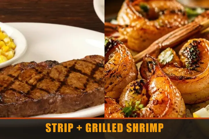 Texas Roadhouse Strip & Grilled Shrimp with price